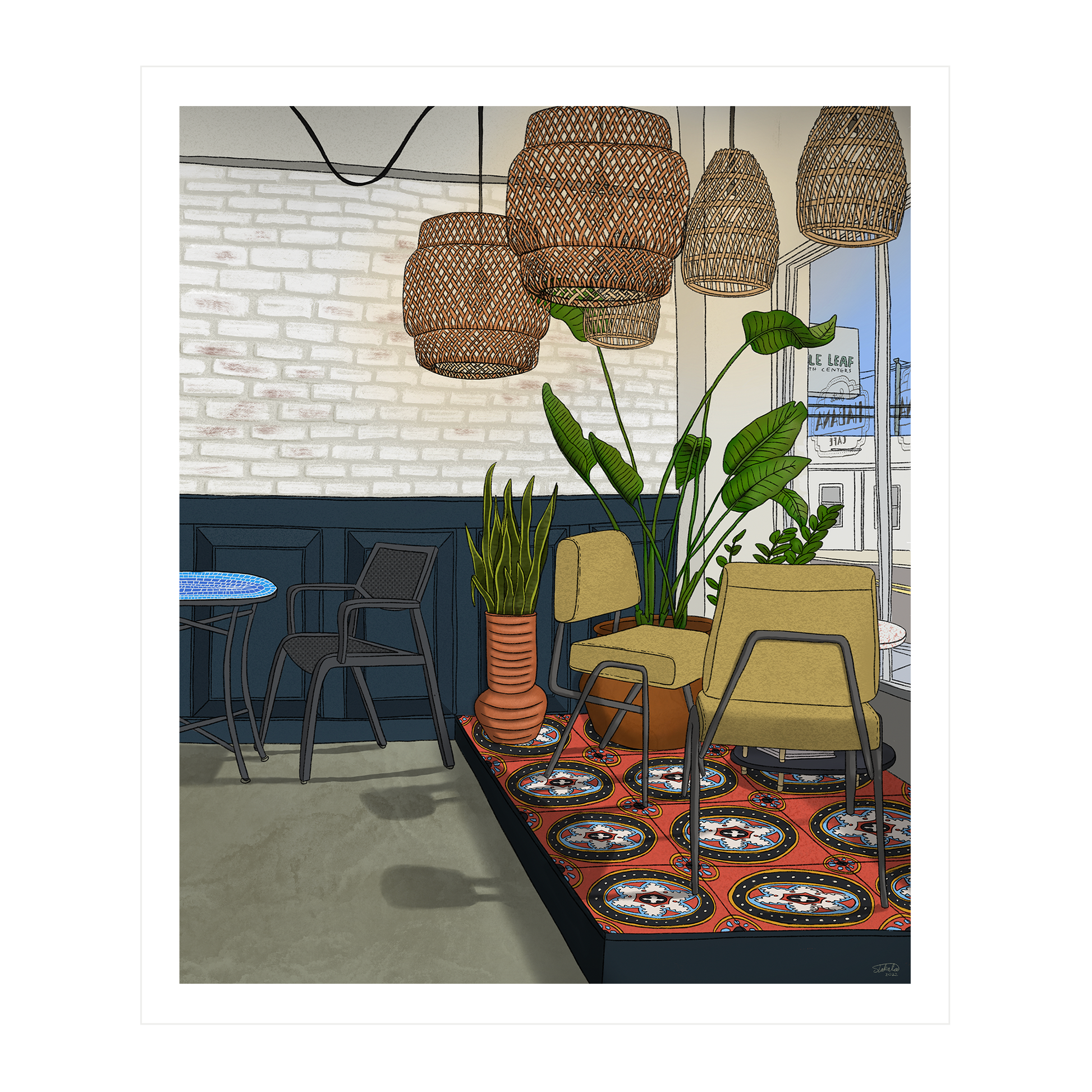 Unframed Coffee Shop Window